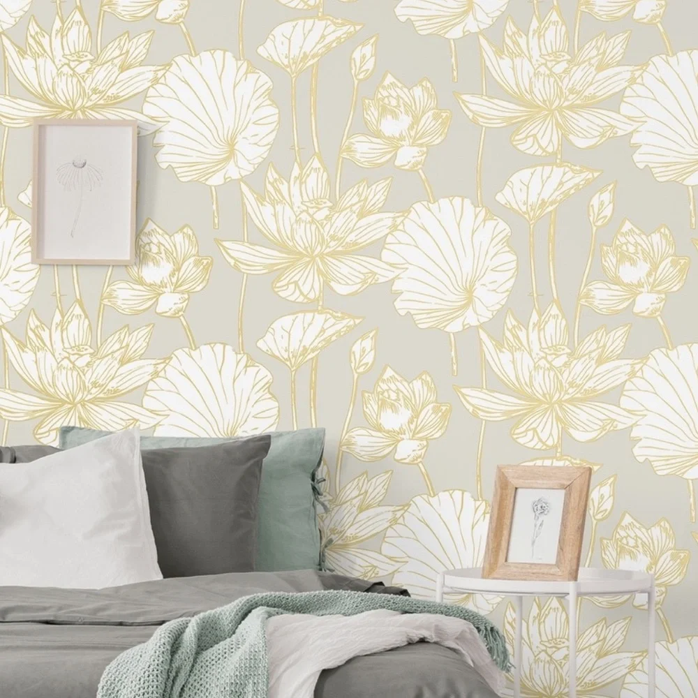 ✨NWT LOTUS FLORAL PEEL & STICK WALLPAPER✨
